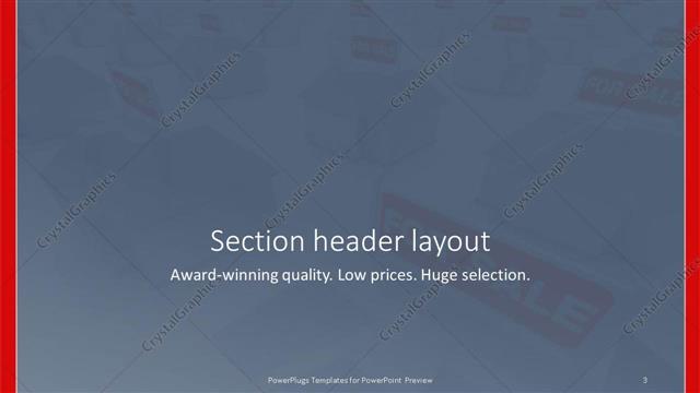 Section Header presentation slide layout
