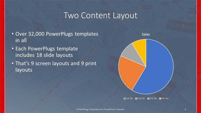 Two Content presentation slide layout