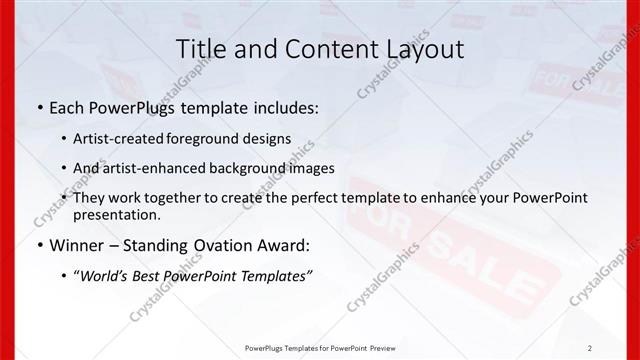 Title and Content presentation slide layout