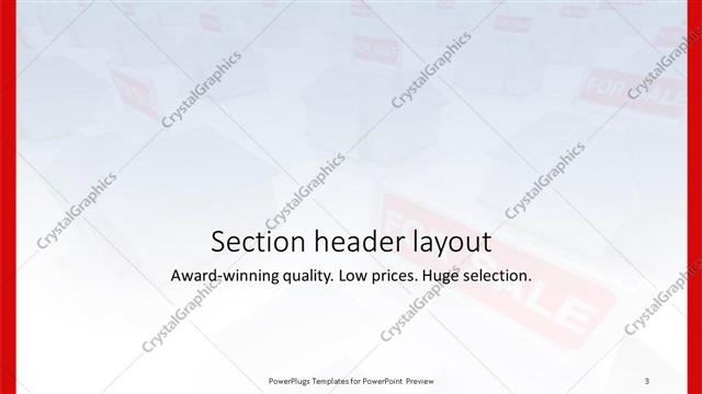 Section Header presentation slide layout