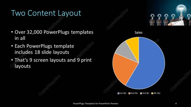 Two Content presentation slide layout
