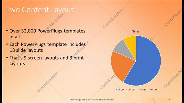 Two Content presentation slide layout