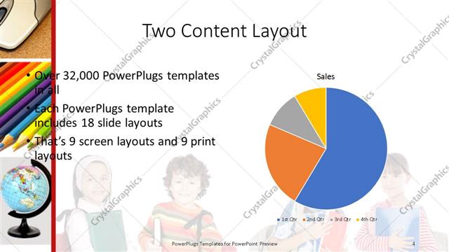 Two Content presentation slide layout