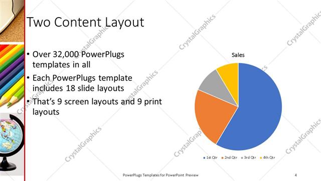 Two Content presentation slide layout
