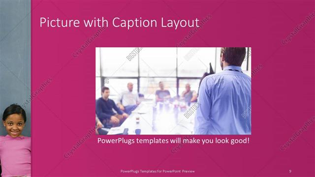 Picture with Caption presentation slide layout