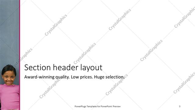Section Header presentation slide layout
