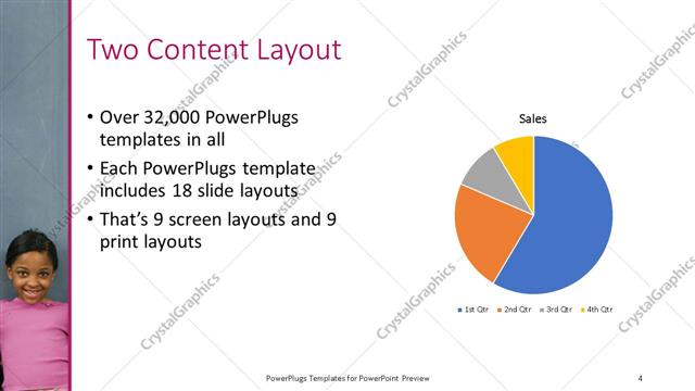 Two Content presentation slide layout