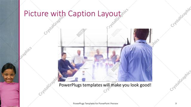 Picture with Caption presentation slide layout