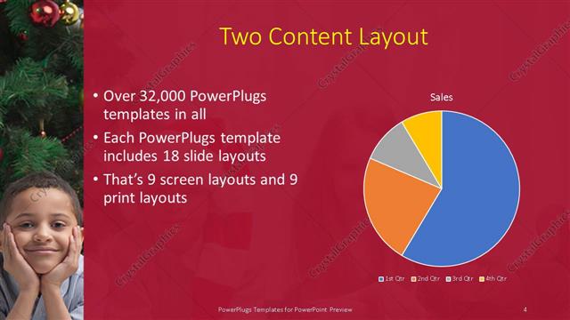 Two Content presentation slide layout