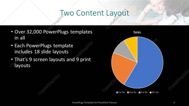 Two Content presentation slide layout
