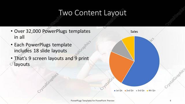Two Content presentation slide layout