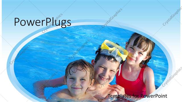  Presentation with happy kids - A number of kids enjoying in a pool