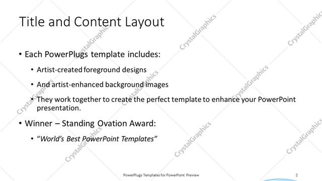 Title and Content presentation slide layout