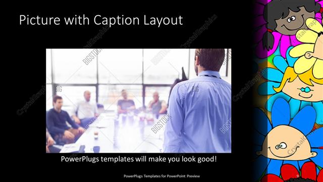 Picture with Caption presentation slide layout