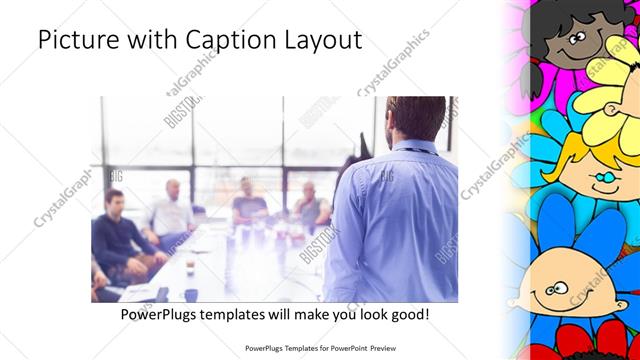 Picture with Caption presentation slide layout
