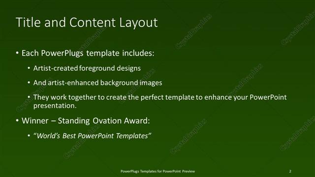 Title and Content presentation slide layout
