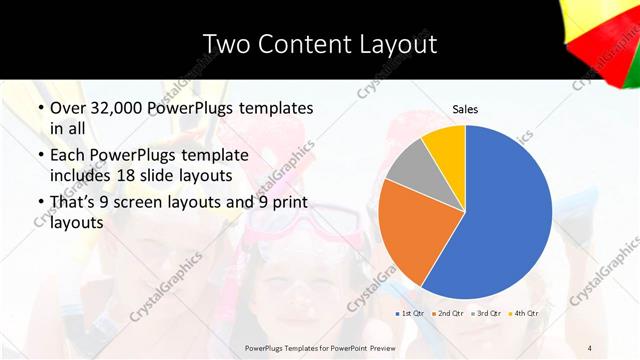 Two Content presentation slide layout