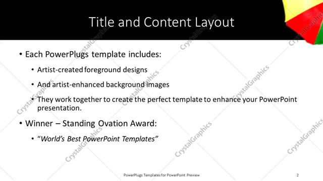 Title and Content presentation slide layout