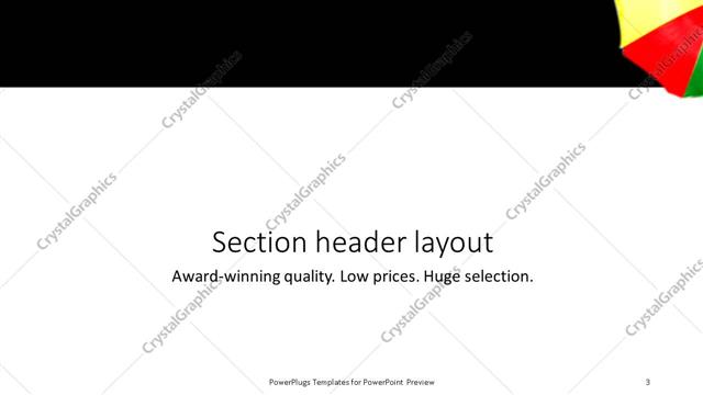Section Header presentation slide layout