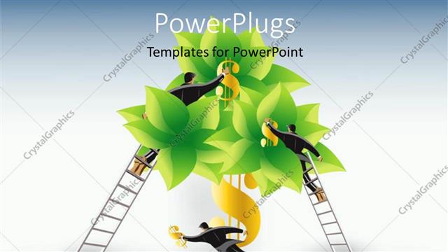  Presentation with invest - A number of ladders with lot of leaves