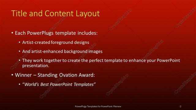 Title and Content presentation slide layout