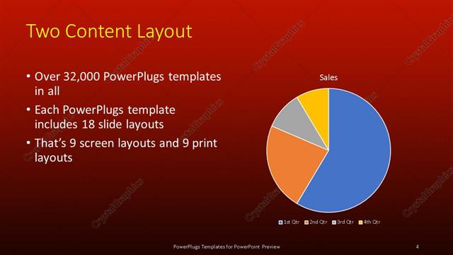 Two Content presentation slide layout