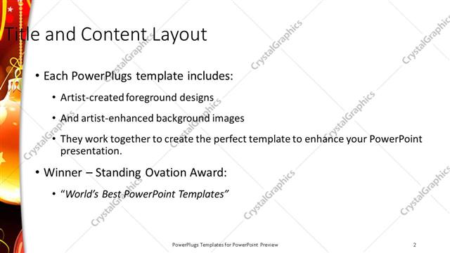 Title and Content presentation slide layout