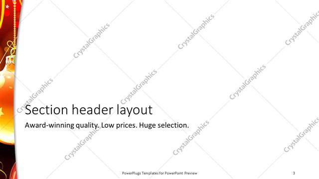 Section Header presentation slide layout