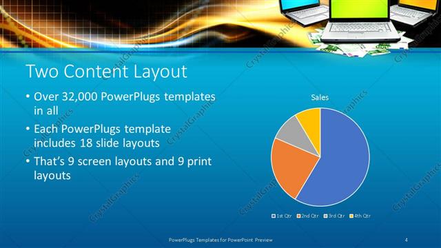 Two Content presentation slide layout