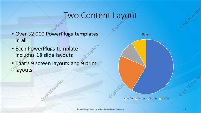 Two Content presentation slide layout