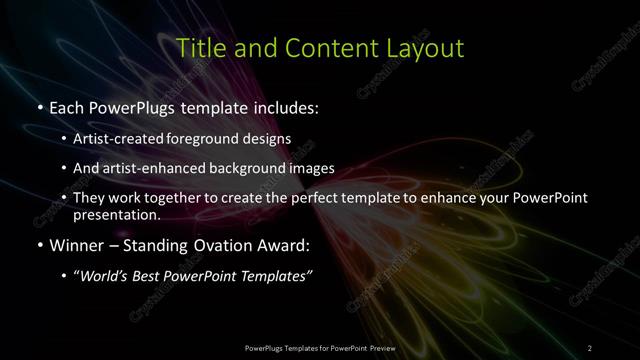 Title and Content presentation slide layout