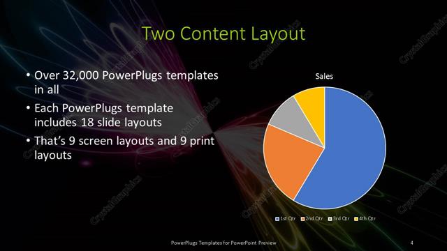 Two Content presentation slide layout