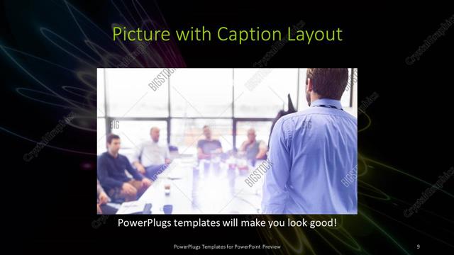 Picture with Caption presentation slide layout