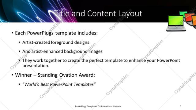 Title and Content presentation slide layout