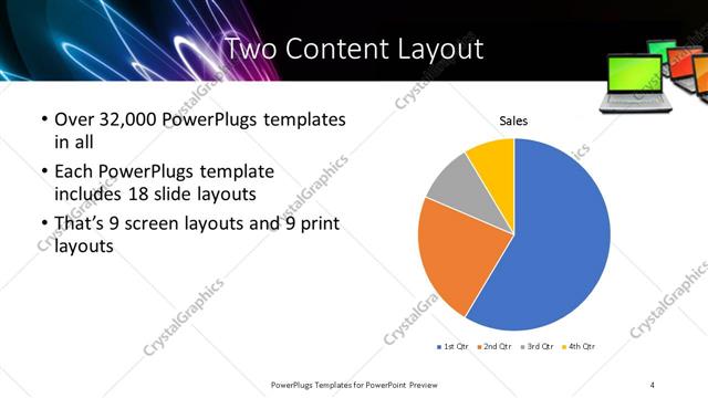Two Content presentation slide layout