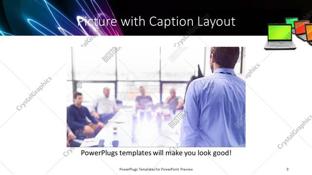 Picture with Caption presentation slide layout