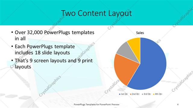 Two Content presentation slide layout