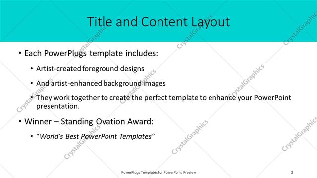 Title and Content presentation slide layout