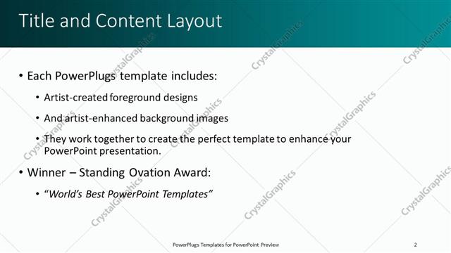 Title and Content presentation slide layout
