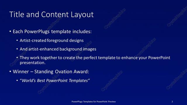 Title and Content presentation slide layout