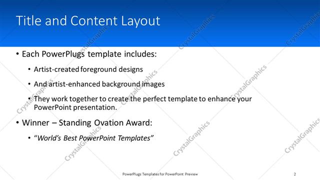 Title and Content presentation slide layout