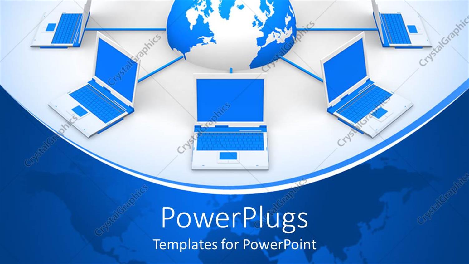 Featuring a Number of Laptops Connected with the Globe