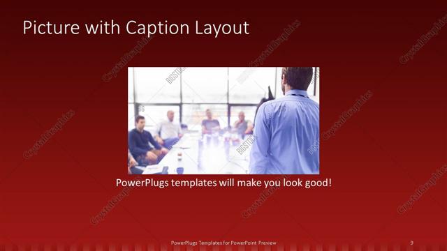 Picture with Caption presentation slide layout