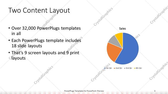 Two Content presentation slide layout
