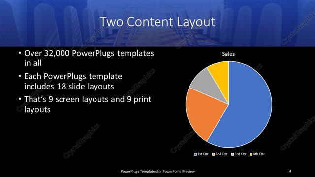 Two Content presentation slide layout
