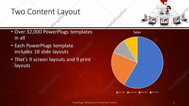 Two Content presentation slide layout