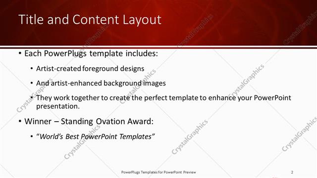 Title and Content presentation slide layout
