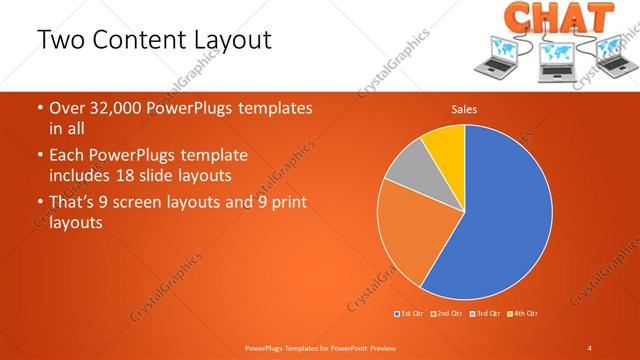 Two Content presentation slide layout