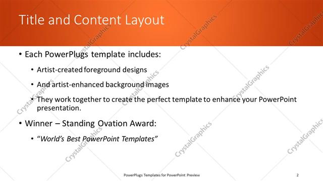 Title and Content presentation slide layout