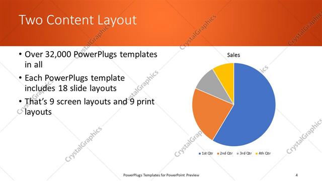 Two Content presentation slide layout
